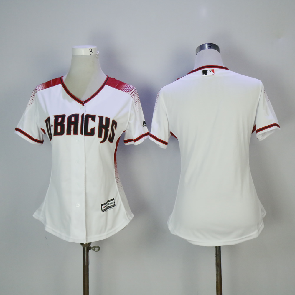 Women Arizona Diamondback Blank White MLB Jerseys